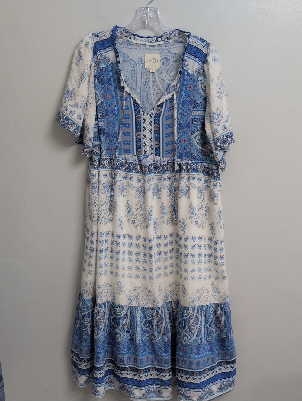 Umgee Harlow Blue Midi Dress